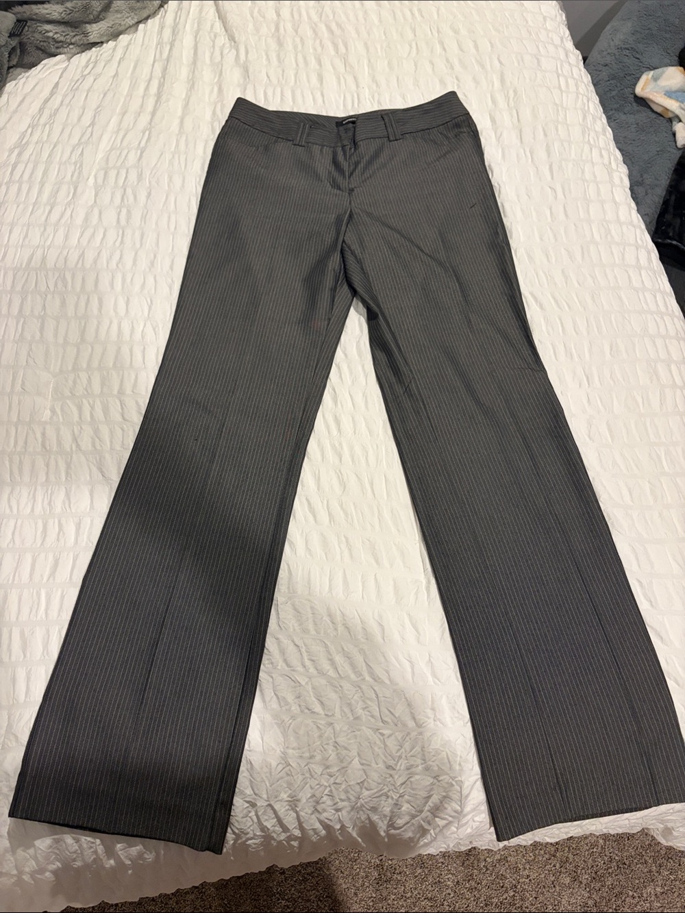 Express Women's Gray Pinstripe Dress Pants